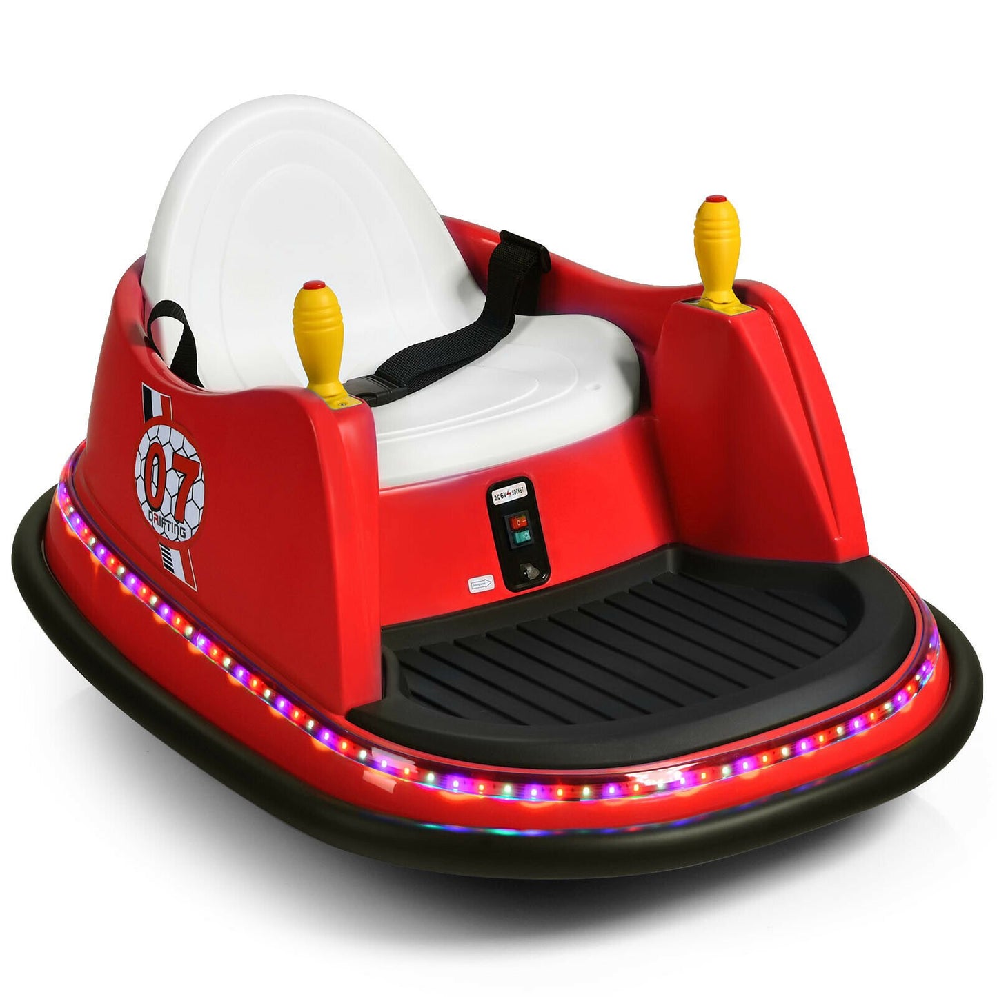 Kids Ride-On Bumper Car with Colorful Flashing Lights and Music-Green