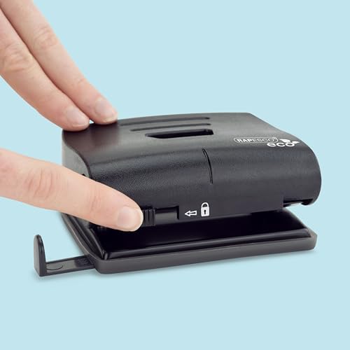 Rapesco 1757 Business Pack: ECO 2-Hole Punch, 22 Sheet Capacity, Black, Pack of 3