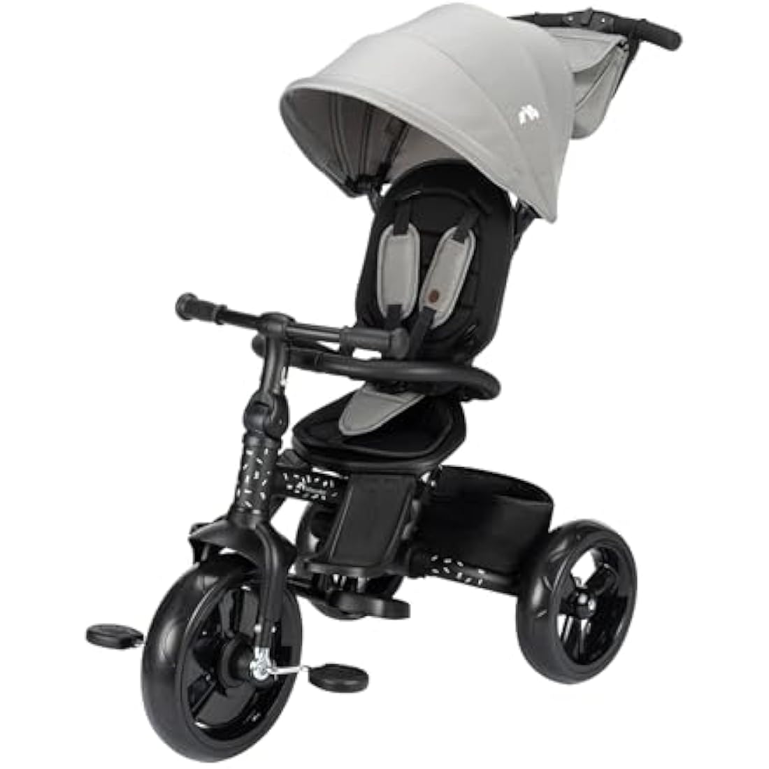 Bebeconfort Windy, Baby Trike with Parent Handle, 10 Months - 4 Years, 0-25 Kg, Adjustable to Child, Comfortable and Reversible Seat, Protective Canopy, Compact Fold, Toddler Bike, Tinted Grey