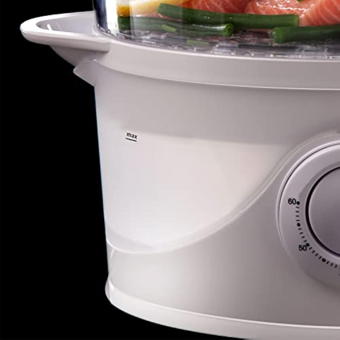 Russell Hobbs 3 Tier Electric Food Steamer, 9L, Dishwasher safe BPA free baskets, Stackable baskets, 1L Rice bowl inc, 60 min timer, Steams in 40 seconds, Healthy eating, Energy saving, 800W, 21140