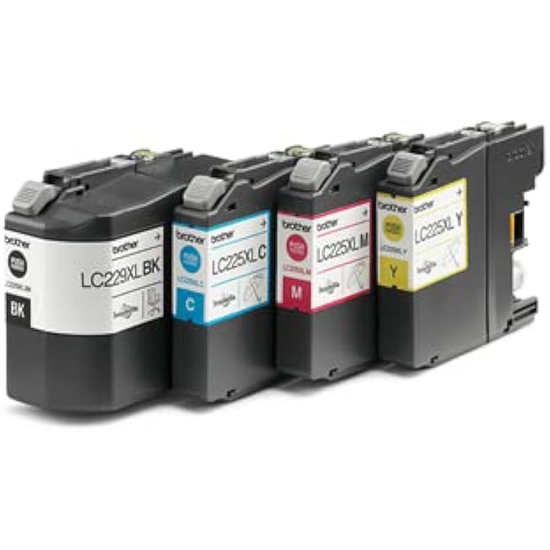 Brother LC-229XLBK/LC-225XLC/LC-225XLM/LC-225XLY Inkjet Cartridge, Black/Cyan/Magenta/Yellow, Multi-Pack, Super High Yield, Includes 4 x Inkjet Cartridges, Brother Genuine Supplies