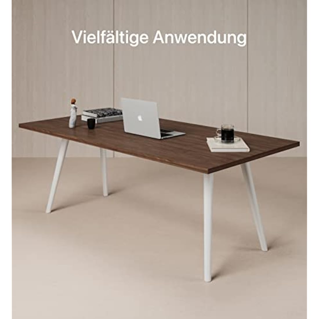 Desktronic Table Top 160 x 80 cm Desk Top - Perfect for Height-Adjustable Desks, Dining Tables and More - Made in Europe - 25 mm Sturdy Table Top Durable (Walnut)