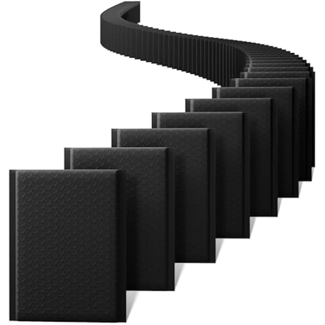 Switory 25Pcs Poly Bubble Mailers A5 Padded Envelopes Bulk Bubble Lined Wrap Polymailer Bags for Shipping Packaging Mailing Self Seal Black - 6X9+1.57"