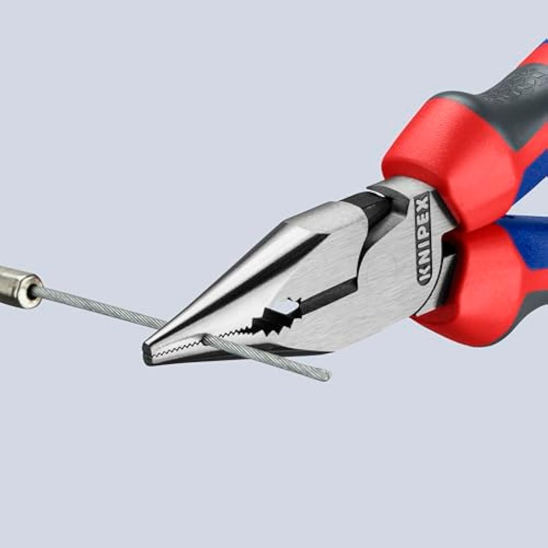Knipex Needle-Nose Combination Pliers black atramentized, with multi-component grips 145 mm 08 22 145