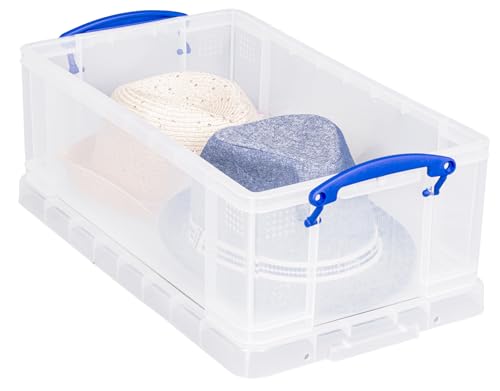 Really Useful Box Plastic Storage 12 Litre Clear (Pack Of 4)