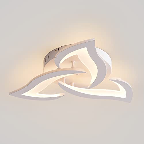 KAUCQI LED Ceiling Light 56CM 15W Modern LED Ceiling Lamp 3000K 1500LM Children's Room Light Petal Lamp for Living Room Bedroom Kids Room