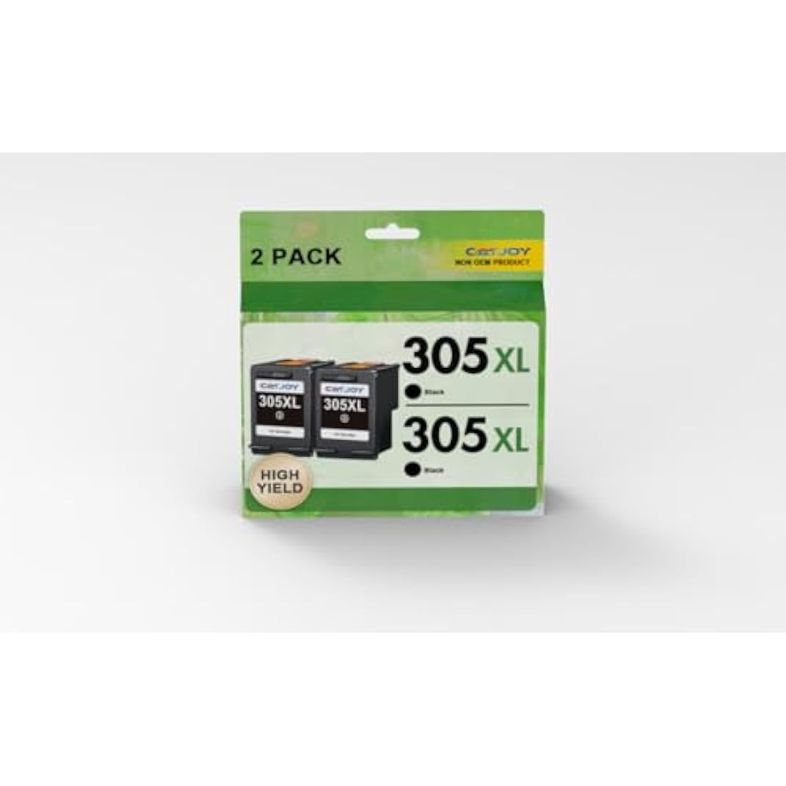 CATJOY 305XL Ink Cartridges Black Replacement for HP Printer Ink 305，Printer Ink Cartridge 305XL Black for HP Envy 6000 6020 6032 Pro 6400 6430 DeskJet 2810e 2800e 2820e 2700 2710 2720 (2 Black Pack)