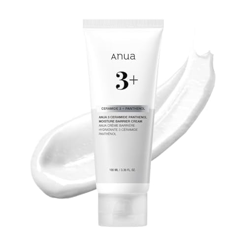 ANUA 3 Ceramide Panthenol Moisture Barrier Cream, Hydrating Face Moisturizer for Normal Skin, Panthenol, Ceramide, Centella for Skin Barrier Non