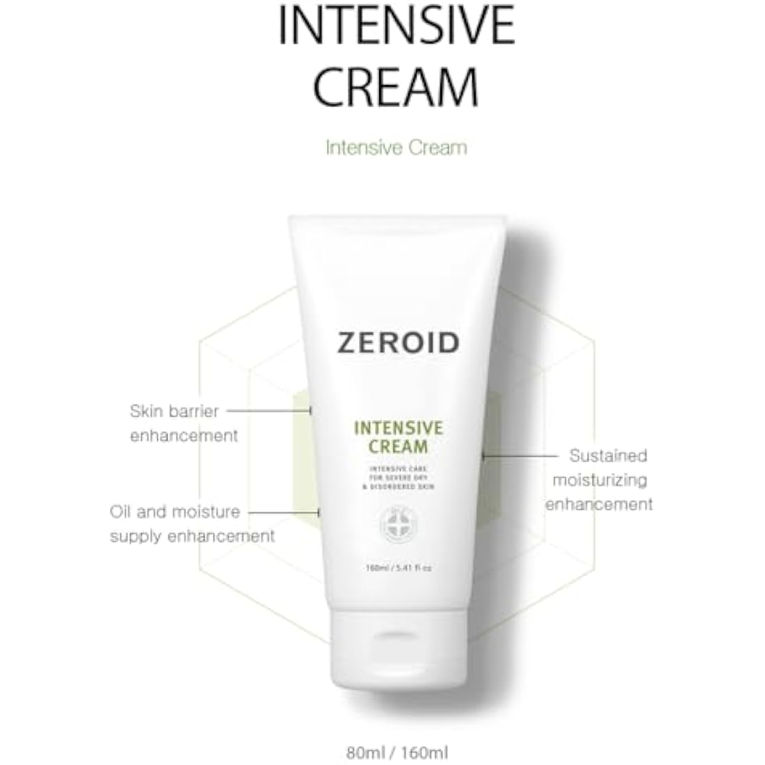 ZEROID Intensive Cream Korean Dermocosmetic Intensive Care for Severe Dry & Disordered Skin (80 ml)