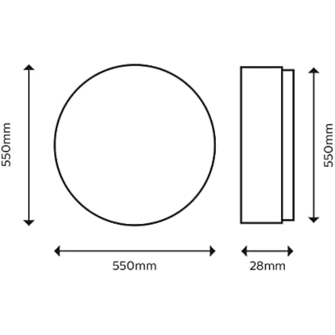 Philips LED Superslim SceneSwitch Dimmable Ceiling Light 2700K 36W [Warm White - Black] for Indoor Home Lighting in Livingroom and Bedroom.