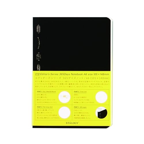 Stálogy Editor's Series 365 Days notebook A6 black
