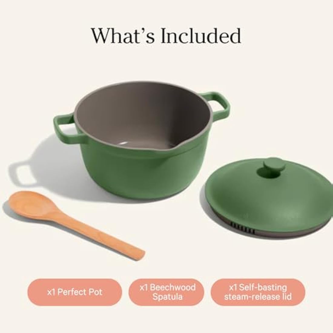 Our Place Perfect Pot - 5.2 L. Nonstick Ceramic Sauce Pan with Lid | Versatile Cookware for Stovetop and Oven | Steam, Bake, Braise, Roast | PTFE and PFOA-Free | Toxin-Free, Easy to Clean | Sage
