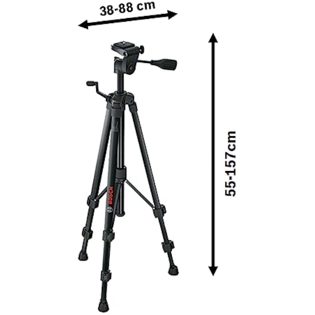 Bosch Professional Tripod for Lasers and Levels BT 150 (Height: 55 - 157 cm, thread: 1/4")