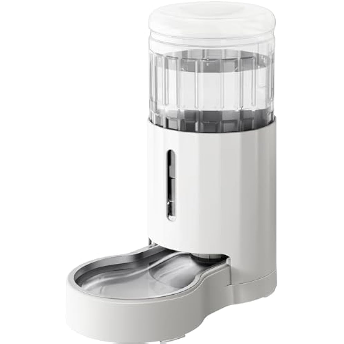 JUNSPOW 7L Stainless Steel Pet Water Dispensers, Large Capacity Gravity Pet Waterer, No Electricity & Ultra-Silent Automatic Water Dispenser for Large Dogs/Multi-cat Household,White