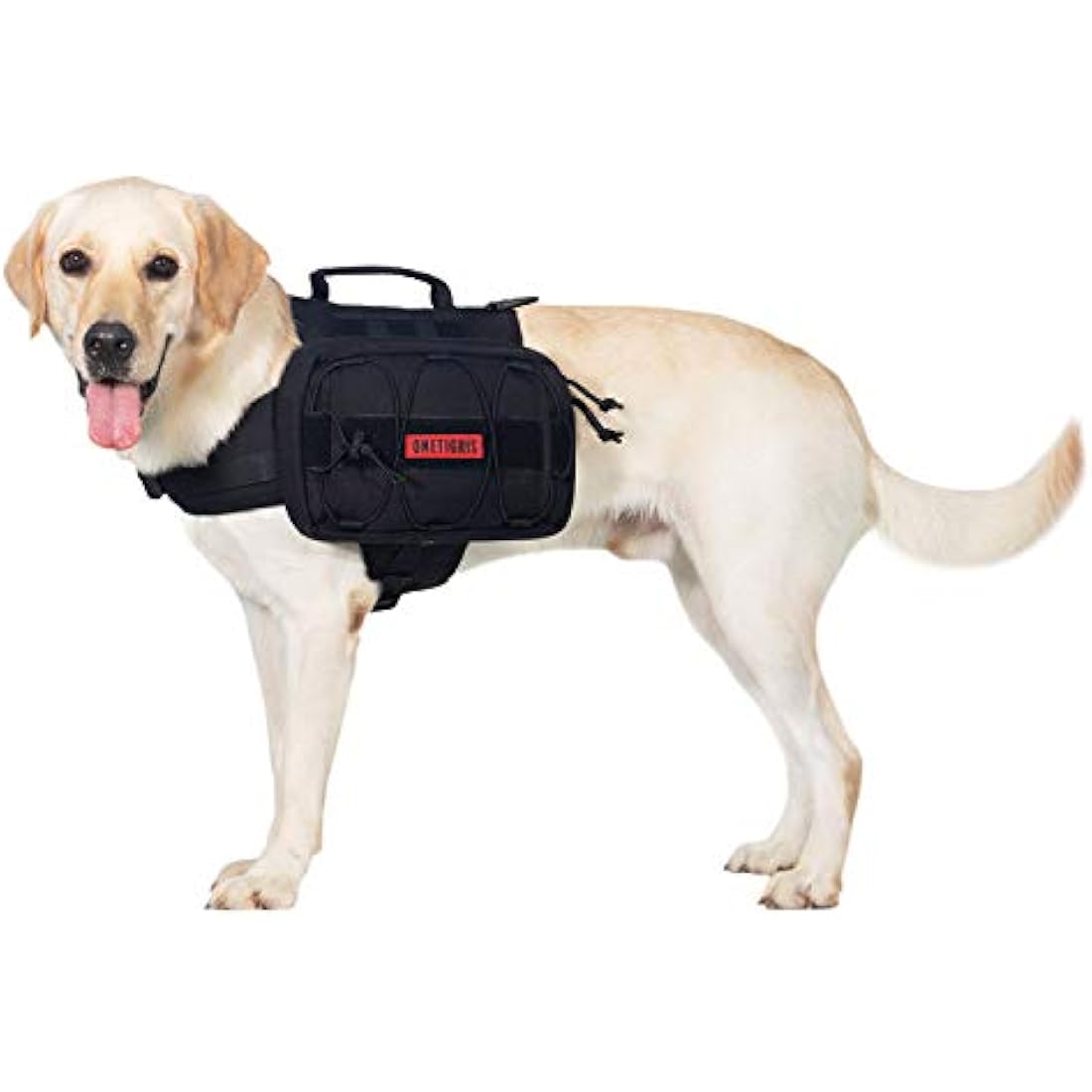 OneTigris Mammoth Dog Backpack 2.0 Version Tear Camping Hiking Dog Backpack for M/L Size Dogs (Black, M)