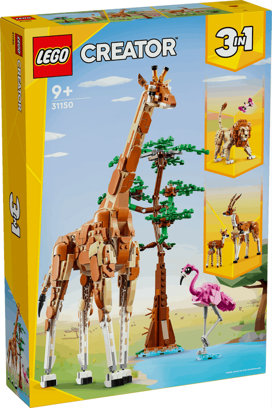 Lego Creator 3 in 1 31150 Wild Safari Animals Playset for Ages 9 & Up