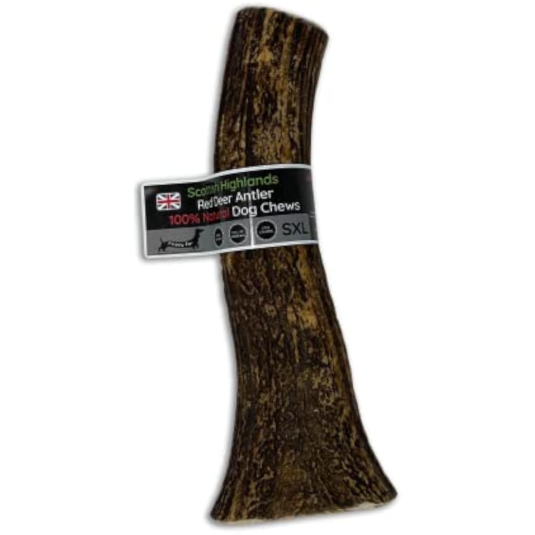 Scottish Deer Antler Dog Chews - Naturally Shed, Long Lasting, 100% Natural… (Deer Antler Chew SXL 350-450g)