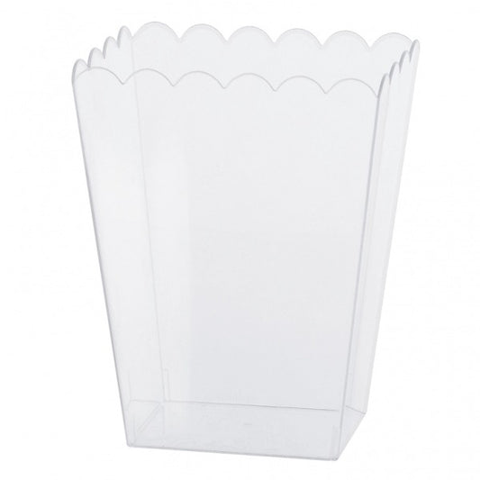 20cm Acrylic Scalloped Vase