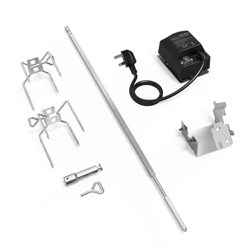 onlyfire BRK-6014 Stainless Steel Grill Rotisserie Kit for Weber Spirit 200/300 Series Gas Grills