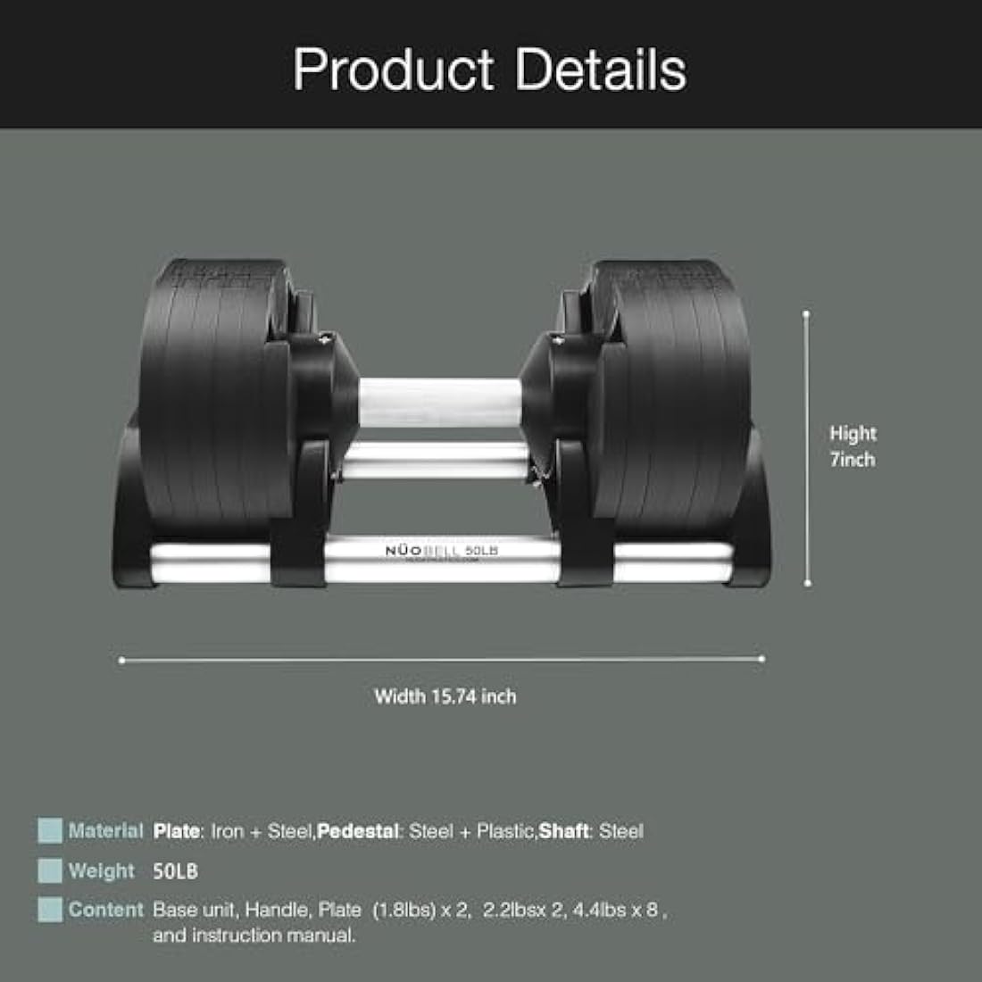Bodytech Unisex's Dumbbell Ajustable Weight Dumbell