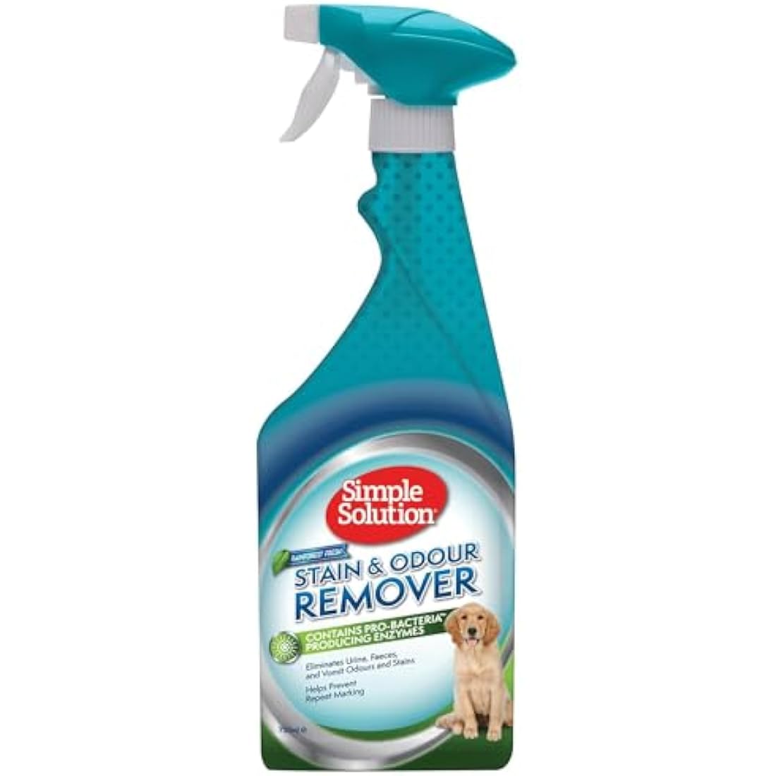 Simple Solution Pet Stain and Odour Remover, Enzymatic Cleaner with Pro-Bacteria Cleaning Power- Rainforest Fresh 750ml