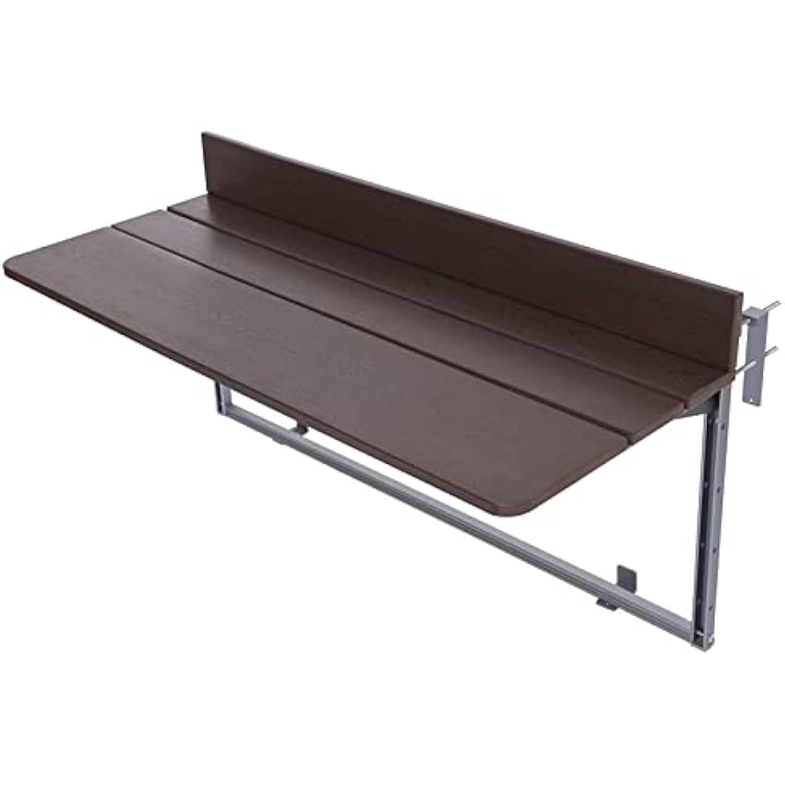Gdmokle Balcony Hanging Table, Balcony Folding Table, Railing, Hanging Table with 5 Way Height Adjustable, Foldable Balcony Table for Patio Garden, Aluminium Profile Table (60x37 cm/23.6x14.6 inches)