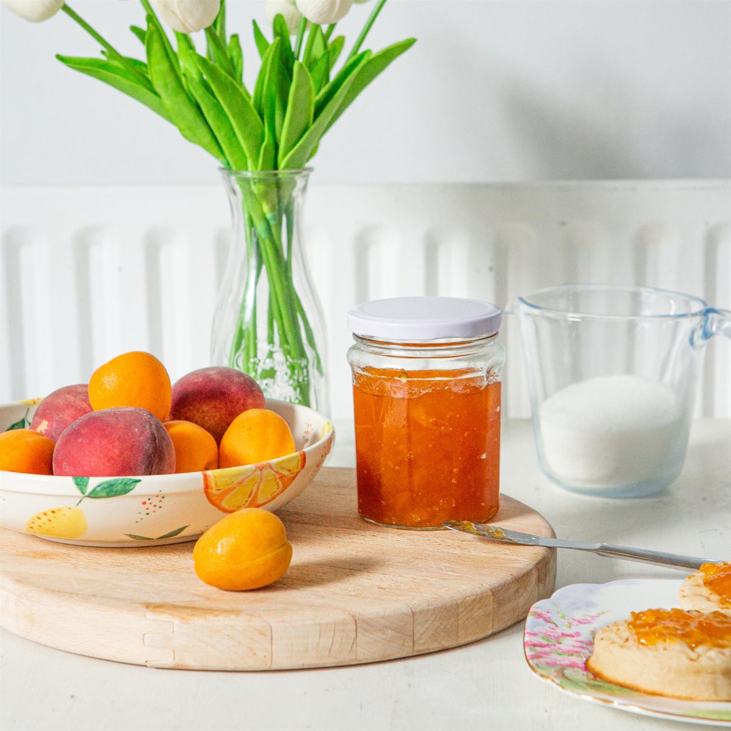 380ml Glass Jam Jars with Lids - Pack of 6