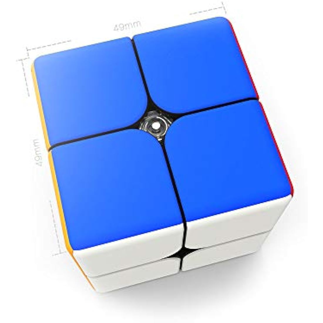 GAN 249 V2 Speed Cube, 2x2 Magic Cube Profession 2 by 2 Stickerless Cube, Fast Smooth Turning Honneycomb Design IPG Core, Best Gift for Kids & Adults(49mm)