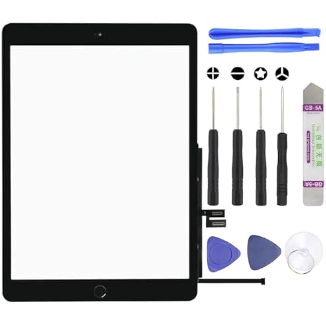 S&L ENTERPRISE For iPad 9th Generation 2021 Touch Screen Digitizer Replacement 10.2" A2602 A2603 A2604 A2605 Front Glass with Pre-Installed Adhesive, Home Button & Tool Kit (Black)
