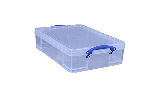 Really Useful Box Plastic Storage 24.5 Litre Clear (Pack Of 4)