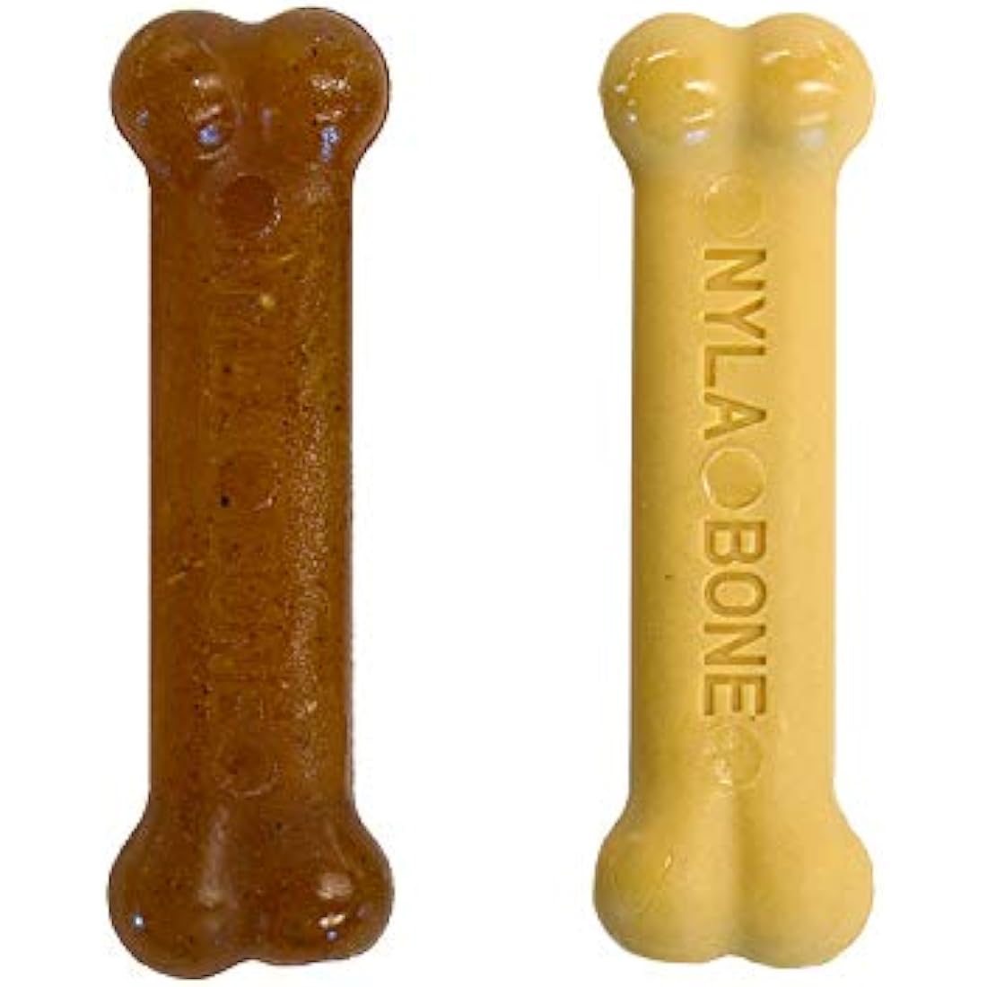 Nylabone Gentle Puppy Dog Teething Chew Toy Bones, Chicken/Peanut Butter Flavour, XS, for Puppies Up to 7kg (Twin Pack), for All Breed Sizes