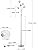 Depuley Globe LED Floor Lamp,Reading Standing Lamp with 5 Head,Tall Pole Tree Accent Lighting with Glass Shade Silver for Living Room,Bedside,Study,Reading(5 * 5W G9 Bulbs not Included)