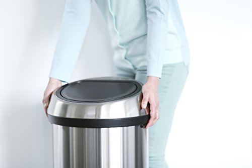 Brabantia 402548 Touch bin, Matt Black/Matt Steel, 60 L