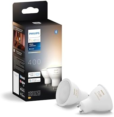 Philips Hue GU10 – Smart Spotlight – (2-Pack) White Ambiance