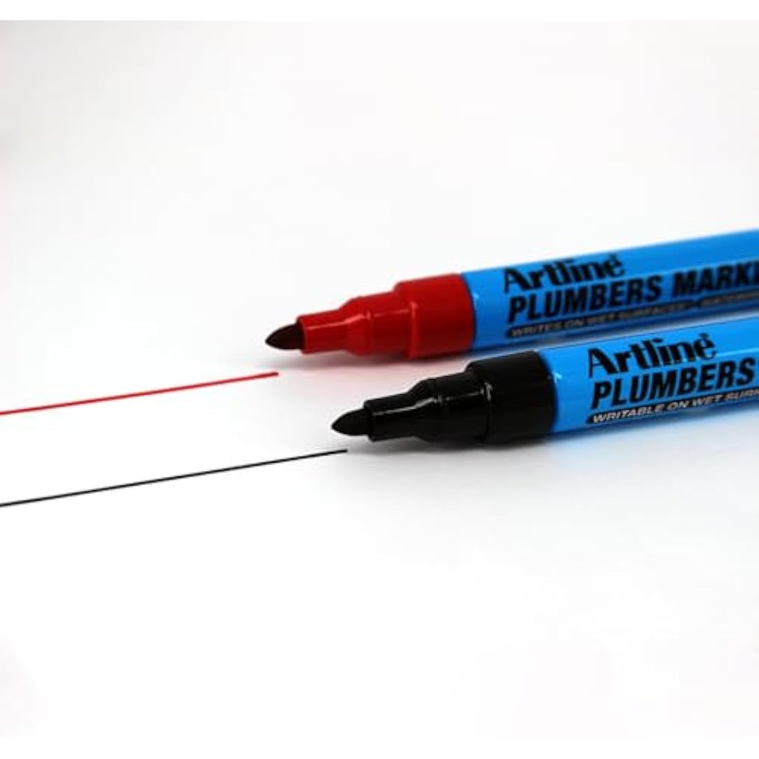 Artline Plumbers Permanent Markers | Professional Series | For Use On Wet Surfaces | Waterproof | EKPR-PLM | 1.5mm Bullet Tip | Pack of 12 | Black