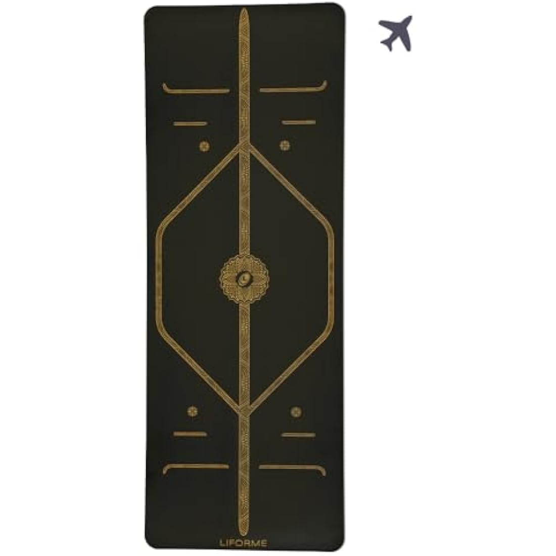 Liforme Travel Yoga mat – Patented Alignment System, Warrior-like Grip, Non-slip, Eco-friendly and Biodegradable, Ultra-lightweight, Sweat resistant, Long, Wide and Thick