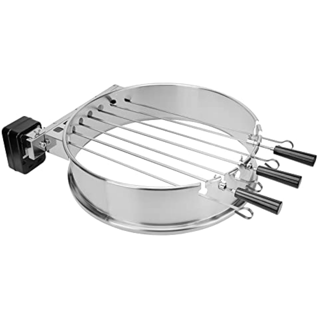 onlyfire BRK-6072 Rotisserie Kebab Skewer BBQ Kit Stainless Steel with Electric Battery Motor Fits Weber 57CM Charcoal Kettle Grill