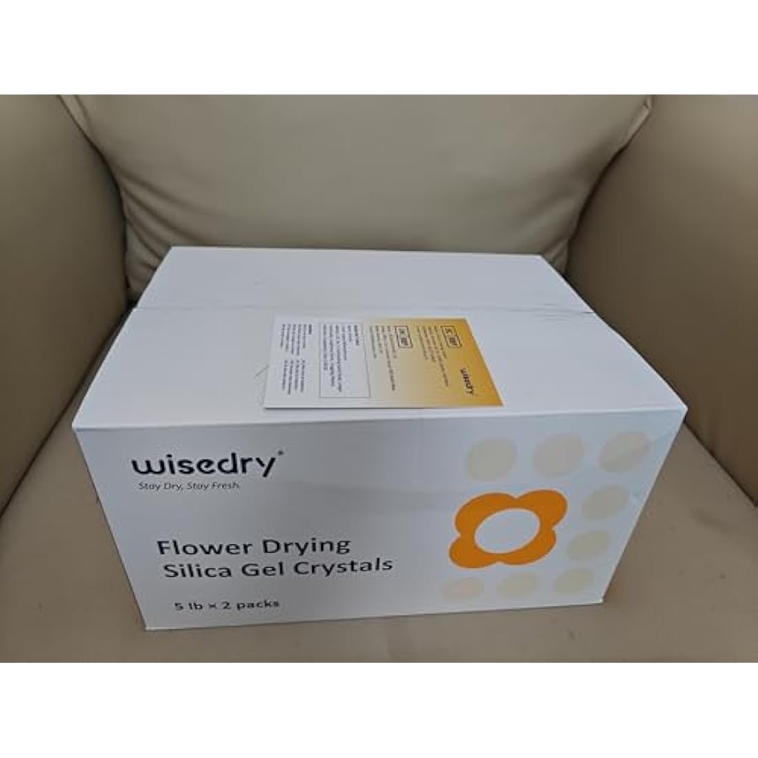 wisedry 10 LBS Silica Gel Flower Drying Crystals, 2 Packs of 5 LBS, Color Indicating, Reusable