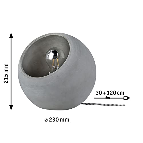 Paulmann 79663 Neordic Ingram Table luminaire max. 1x20W Table lamp for E27 Lamps Bedside lamp Grey 230V Concrete Without lamp