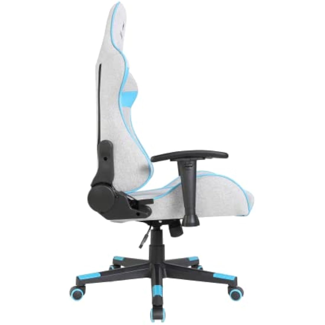 Oversteel - ULTIMET Professional Gaming Chair, Breathable Fabric, 2D Armrests, Height Adjustable, 180° Reclining Backrest, Gas Piston Class 3, Up to 120Kg, Gray/Blue