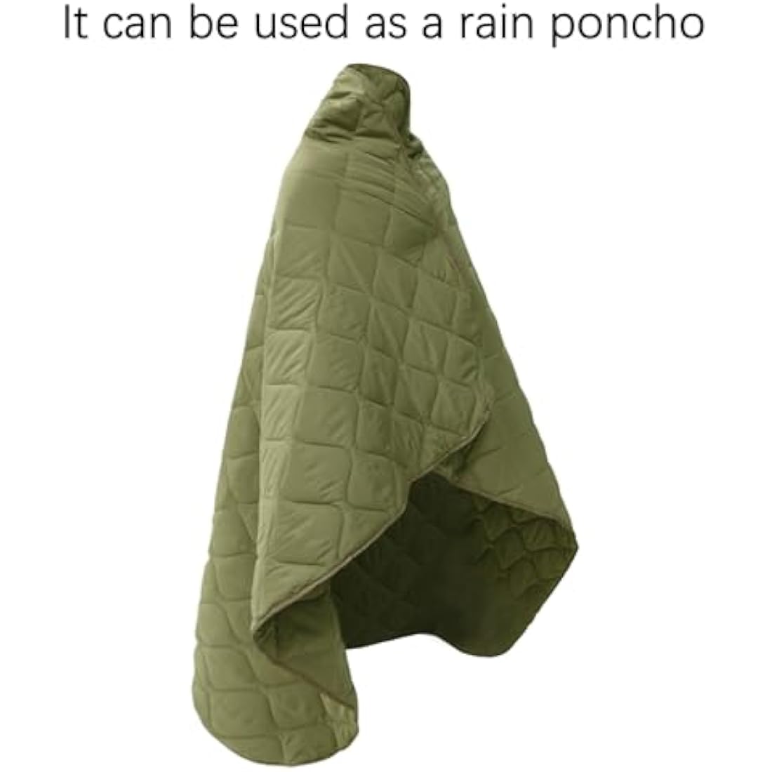 Tongcamo Poncho Liner Military Woobie Outdoor Camping Woobie Blanket for Travel, Beach, Grass, Picnic, Car Emergency, Outdoor, Survival