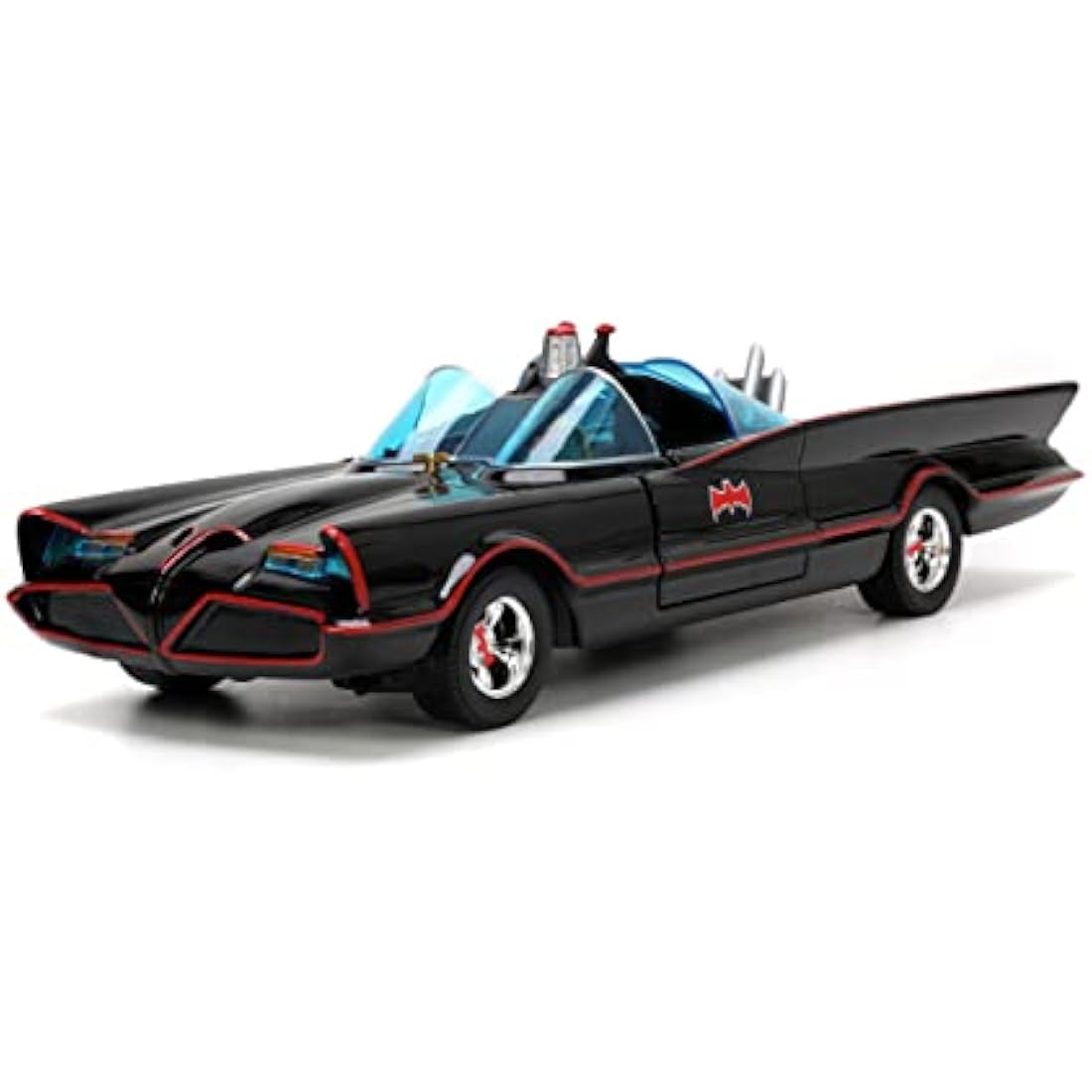 DC Comics 1:24 Classic TV Series Batman Batmobile Die-Cast Car & 2.75" Batman, Robin, Penguin, & The Joker Figures