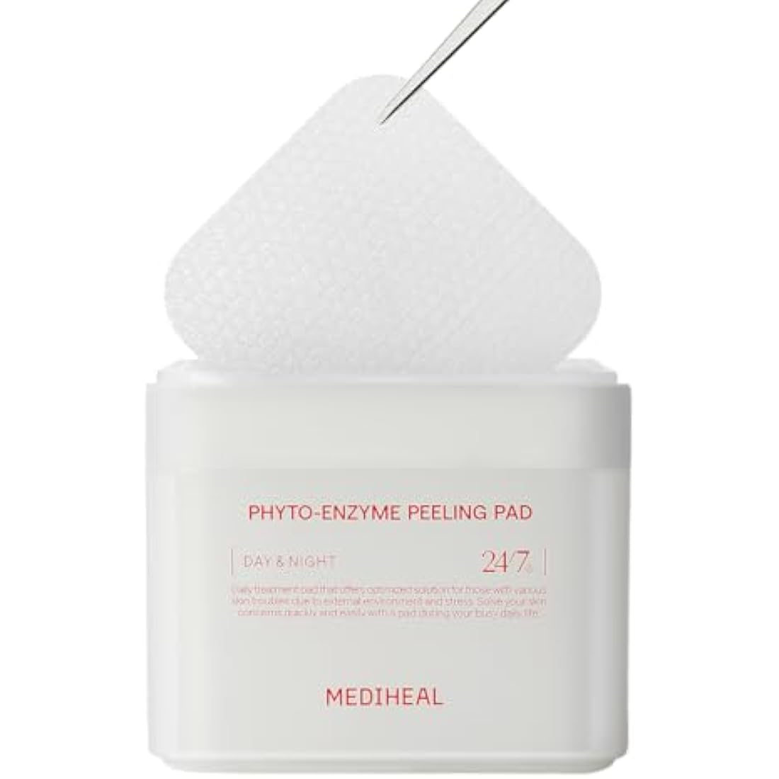 MEDIHEAL Phyto Enzyme Peeling Pad - Vegan Face Resurfacing Gauze Pads with LHA & Papaya Enzym - Pore Tightening Pads to Control Sebum - Exfoliating Pads for Dead Skin Cells, 90 Pads