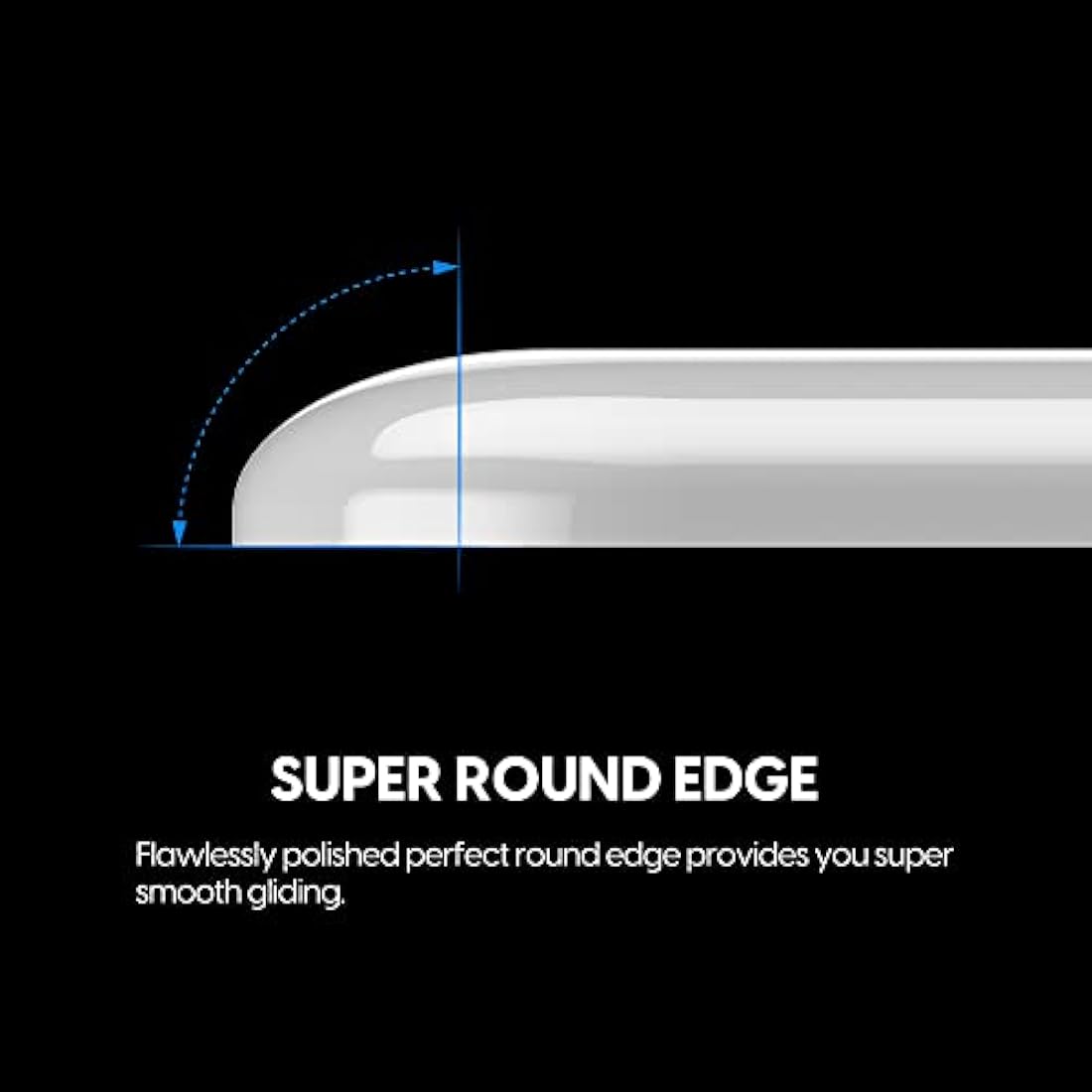 Superglide - Fastest and Smoothest Mouse Feet/Skates Made with Ultra Strong Flawless Glass Super Fast Smooth and Durable Sole for Endgame Gears XM1 RGB / XM1r [White]