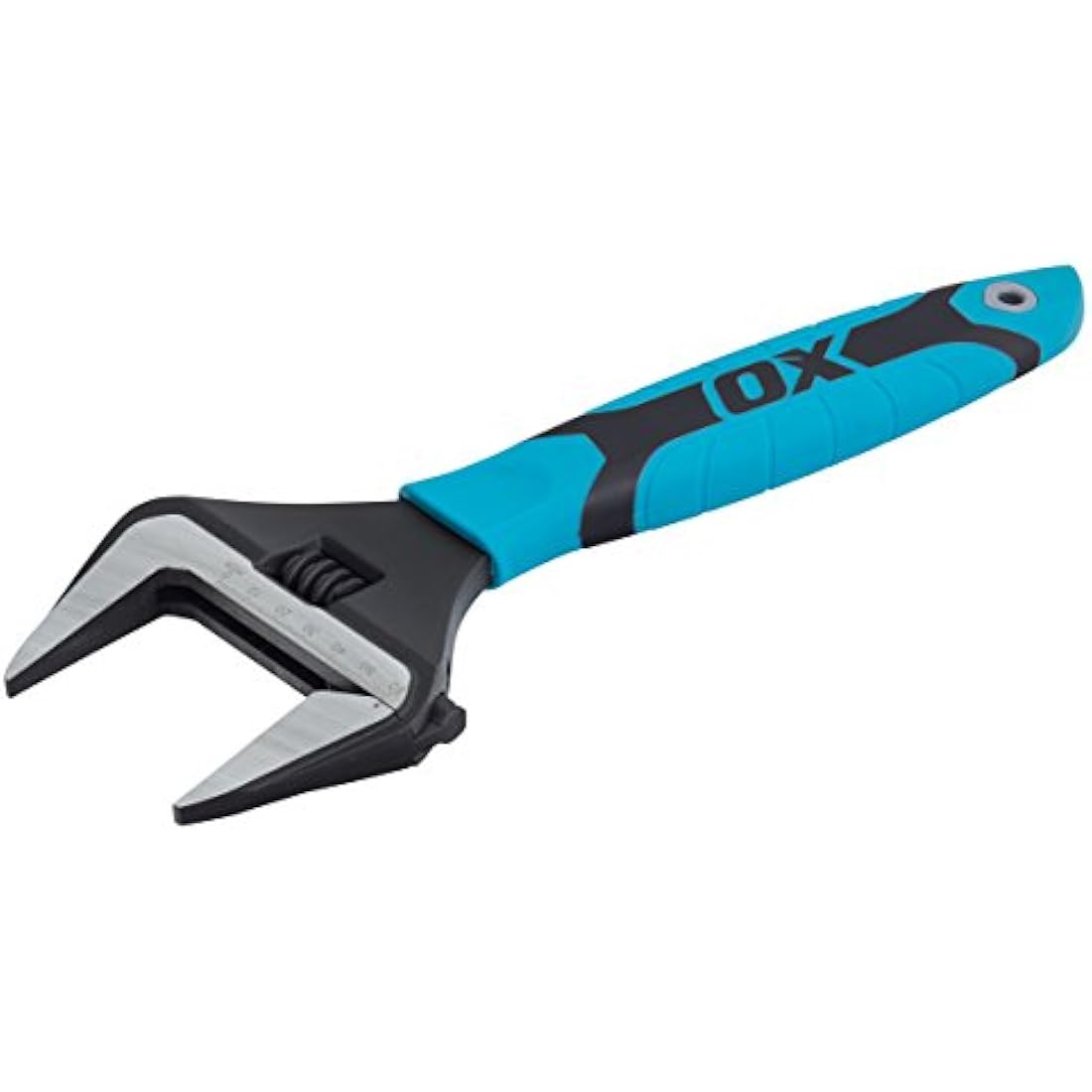 OX OX-P324612 PRO Series Adjustable Wrench, Extra Wide Jaw - Adjustable Plumbing Spanner with Dura Grip Soft Grip Handle - Multifunctional tool, 60mm
