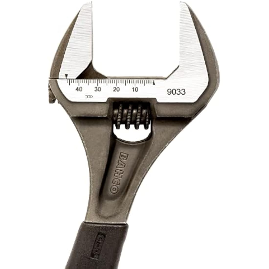 Bahco 9033 Extra Wide Jaw Adjustable Wrench, 270mm Length, Black