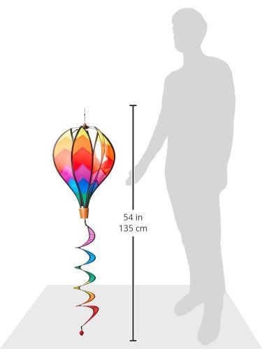 Windspiration Hot Air Balloon Twist Garden Wind Spinner, Sunrise