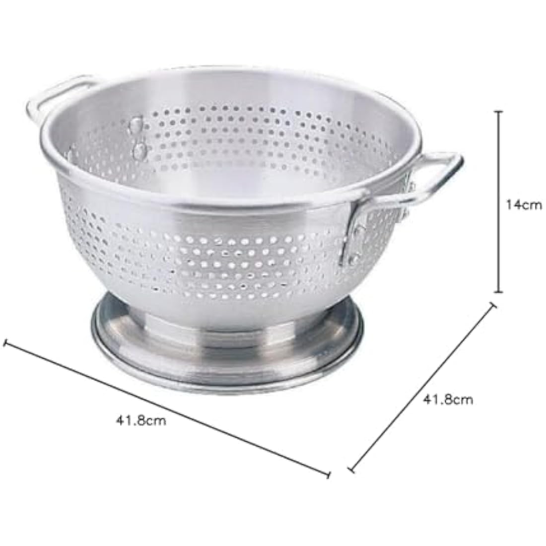 Vogue 12842 Colander 16In Strainer Kitchen Cooking Heavy Duty Aluminium Handles