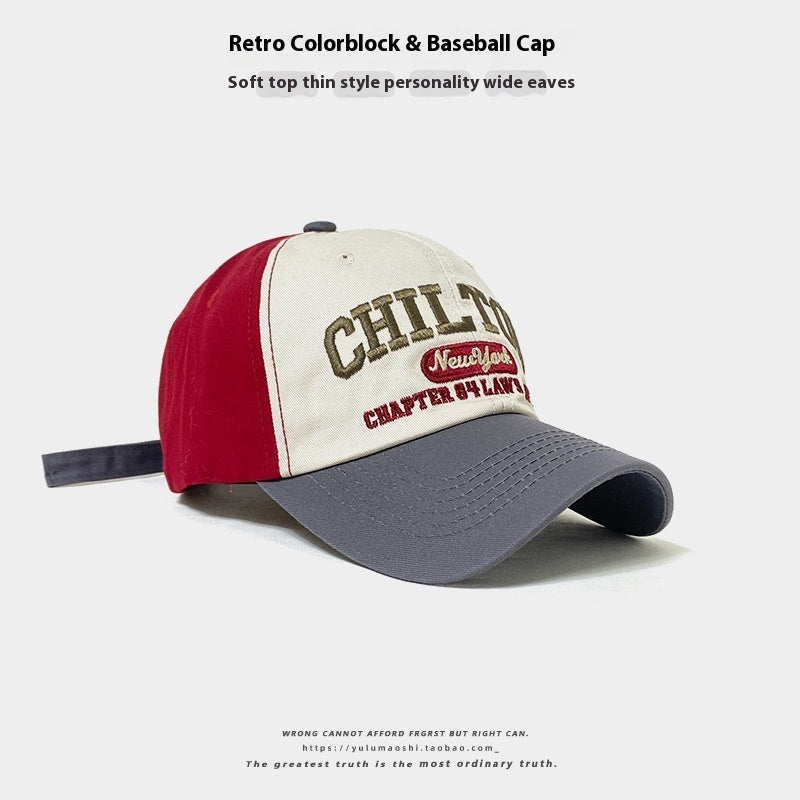 Retro Color Matching Baseball Cap Baby Boy And Girl Summer Sun Protection Hat