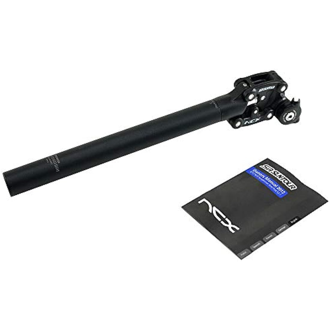 SR Suntour SP12 NCX Suspension Seat Post with Protective Cover 31.6X350mm,Black, VK1919